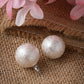 NVR Women's White Color Moon Stud Earrings | Swadesiicart