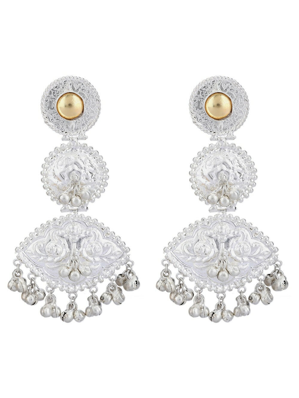 Joban Fashion Women Handcrafted Silver Tone Earrings | Swadesiicart