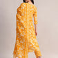Aavyora Women Mustard Yellow Floral Printed Kurta with Chevron Printed Pants & Dupatta Set - Swadesiicart