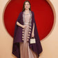 Joban Fashion Purple and Rose Gold Skirt set with Cape - Swadesiicart