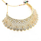 Mominos Fashion Johar Kamal Traditional Rajwadi Design Heavy Golden Colour Necklace Set - Swadesiicart