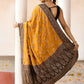 Joban Fashion Yellow Crepe Chiffon Pure Handloom Banarasi Silk Saree | Swadesiicart