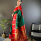Joban Fashion Red Peacock,Butti Banarasi Silk Sarees | Swadesiicart