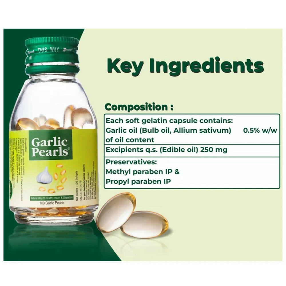 Sun Pharma Garlic Pearls Capsules - Swadesiicart