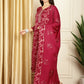 Jyoti Fashion Women's Red Pashmina Floral Digital Printed Kurta with Trouser & Dupatta | Swadesiicart