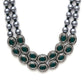 Green Stone Kundan Neckpiece with Grey Stones (Grey) - Ruby Raang | Swadesiicart