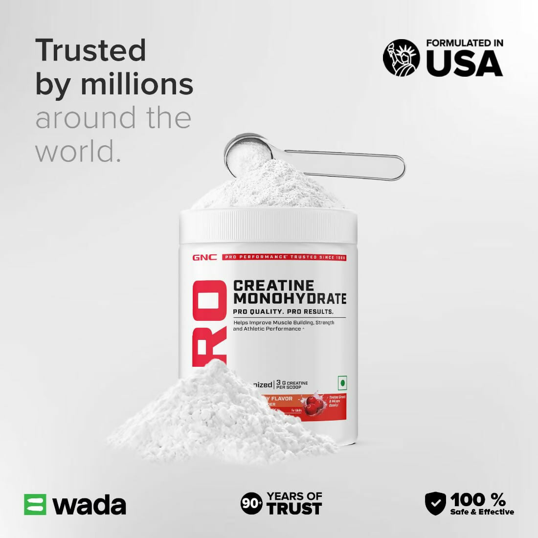 GNC Pro Performance Creatine Monohydrate Cranberry | Swadesiicart