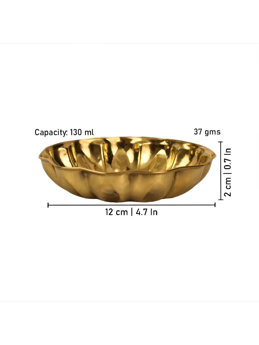 Spillbox Gold Toned Textured Pooja Thali | Swadesiicart