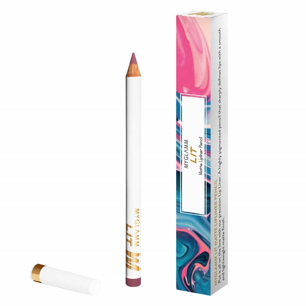 MYGLAMM LIT Matte Lip Liner Pencil - Sass (1.14 Gm) - Swadesiicart