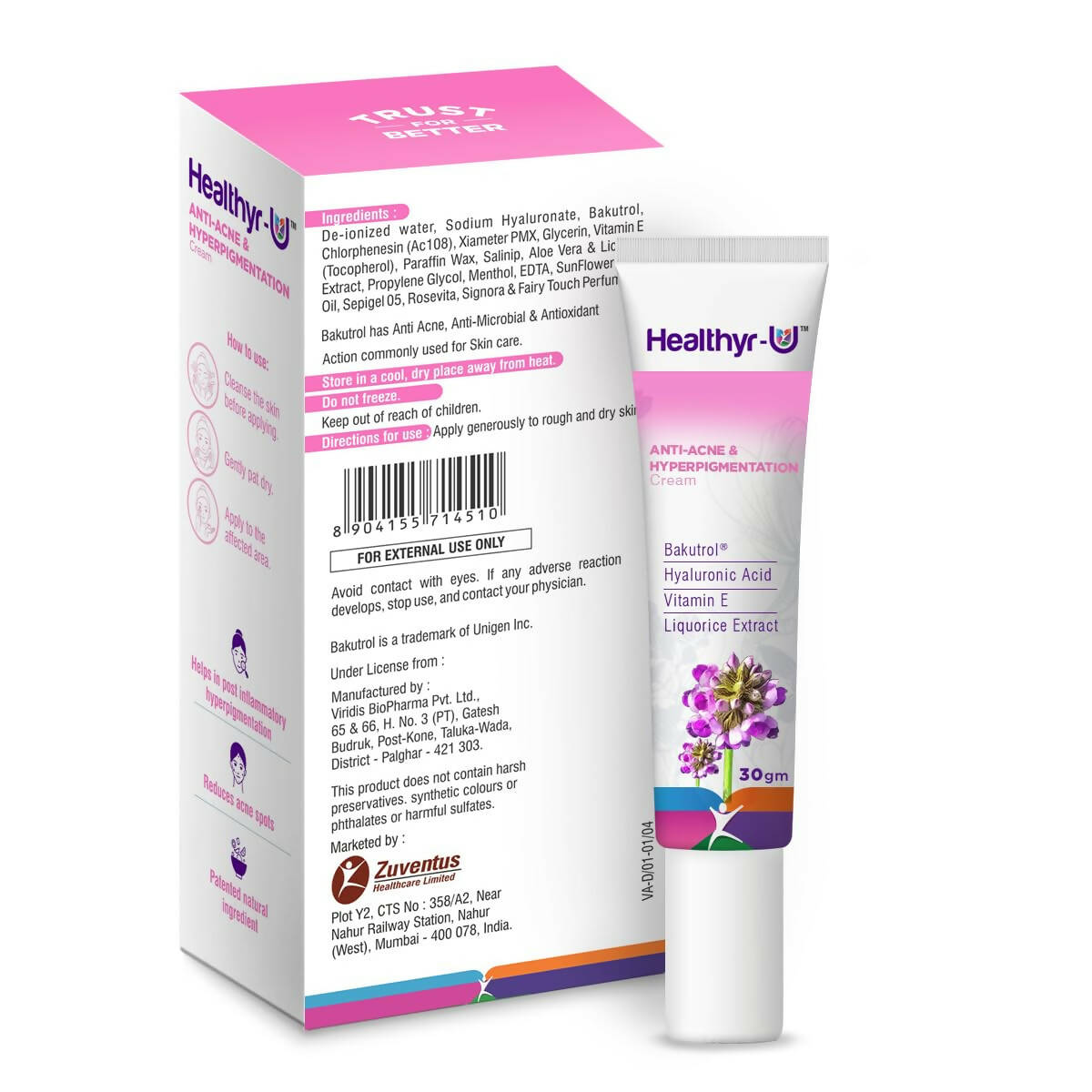 Healthyr-U Anti Acne & Hyperpigmentation Cream | Swadesiicart