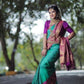 DEIANA'S Beautiful Designer Golden zari Soft Lichi Silk Saree - Sky - Swadesiicart