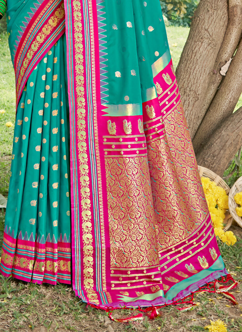 Shree Shyam Fashion Sea Green Soft Silk Saree