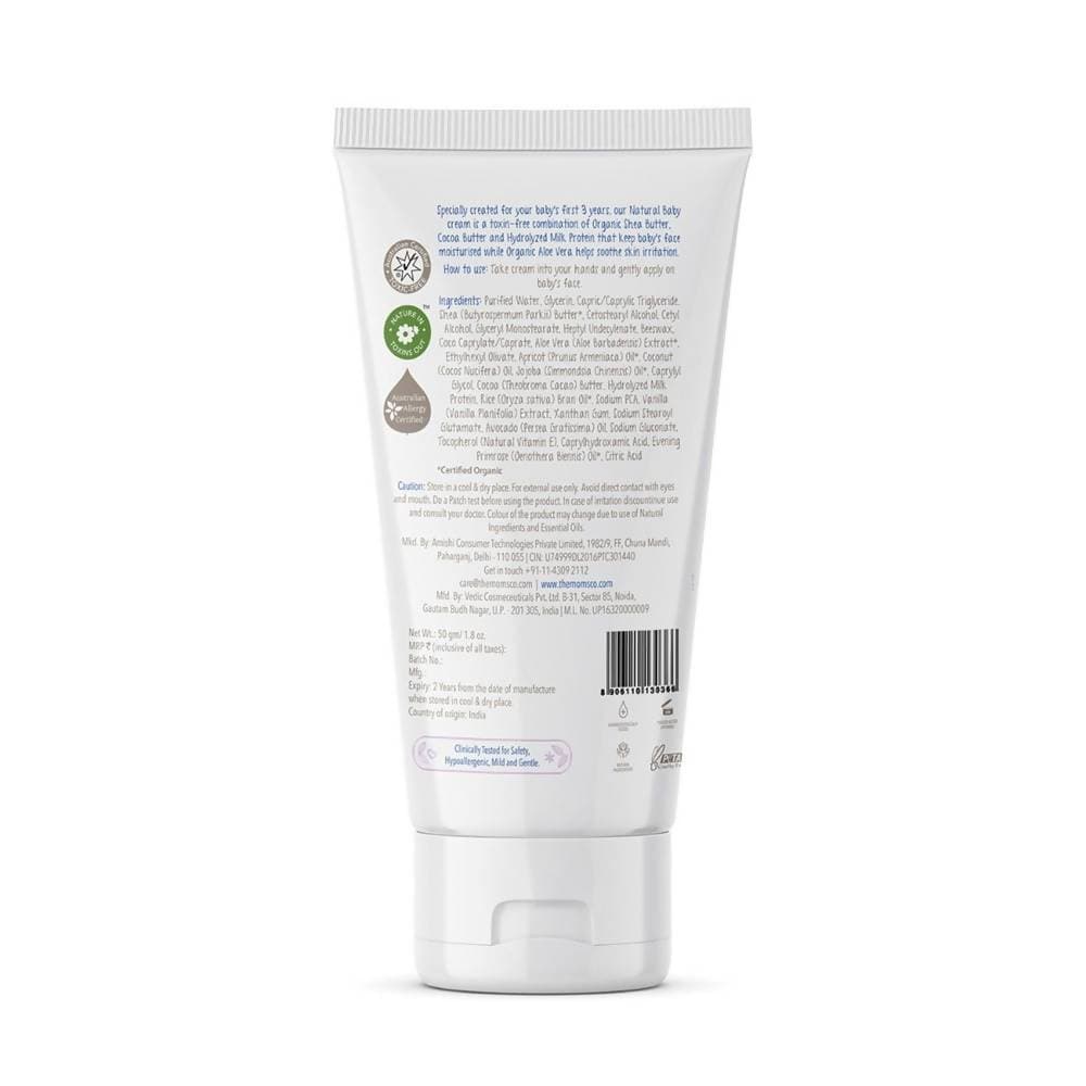 The Moms Co Natural Baby Face Cream With Shea Butter & Jojoba Oil, Prevents Dryness & Soothes Skin - Limited Time Offer - Swadesiicart