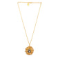 Nuyug 18k Gold-Plated Crystal Studded Minimal Chain Pendant Necklace | Swadesiicart