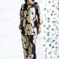 Breathables Black Floral Cotton Kurta & Pant Co-Ord Set
