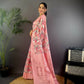 Joban Fashion Baby Pink Floral Motifs Banarasi Silk Sarees | Swadesiicart