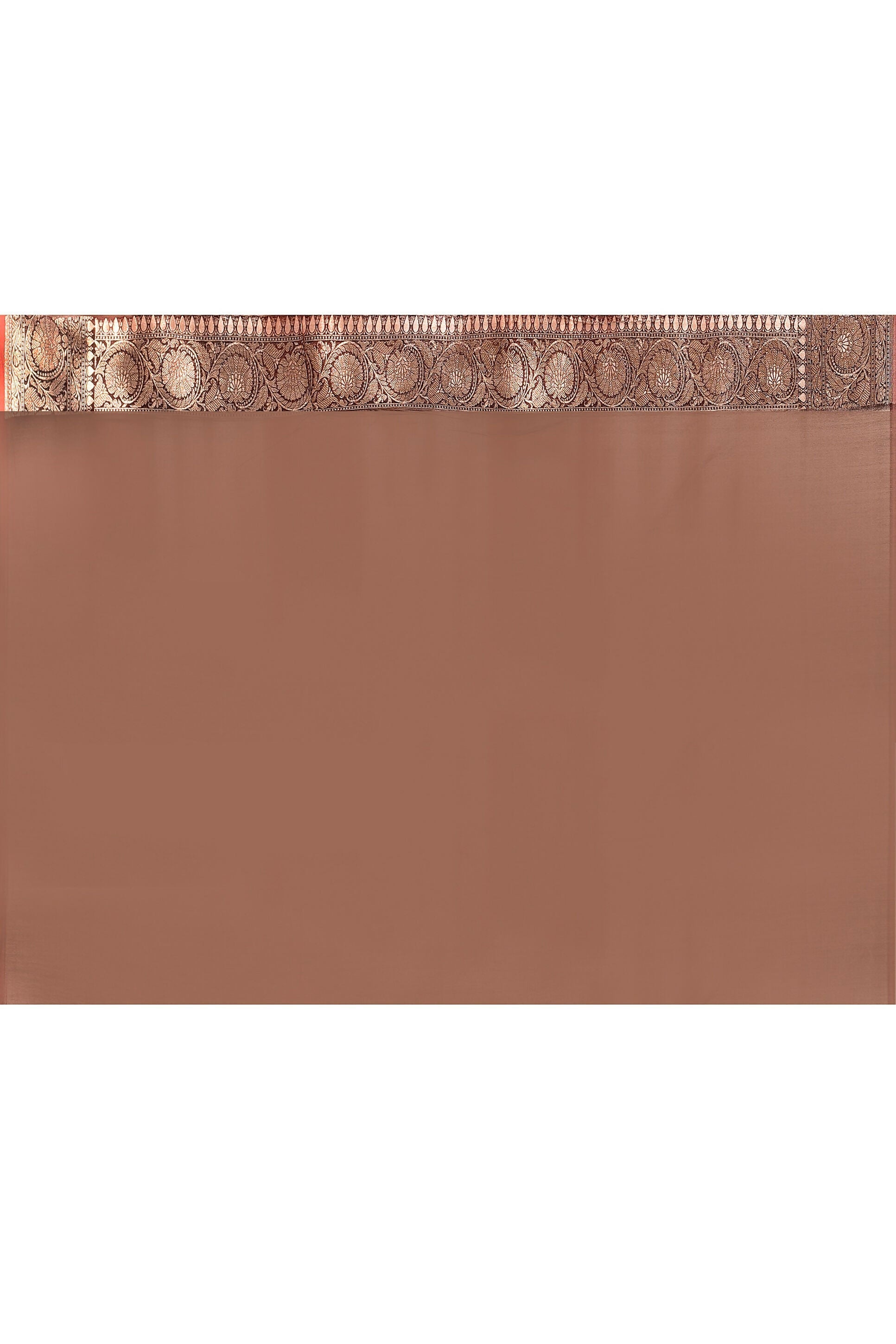 Joban Fashion Coco Brown Banarasi Soft Pure Handloom Banarasi Silk Saree | Swadesiicart