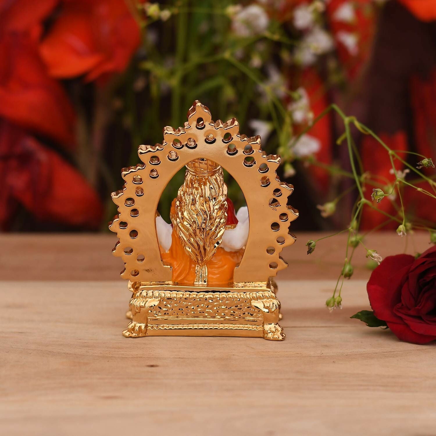 Collectible India Ceramic Lakshmi Idol - Swadesiicart