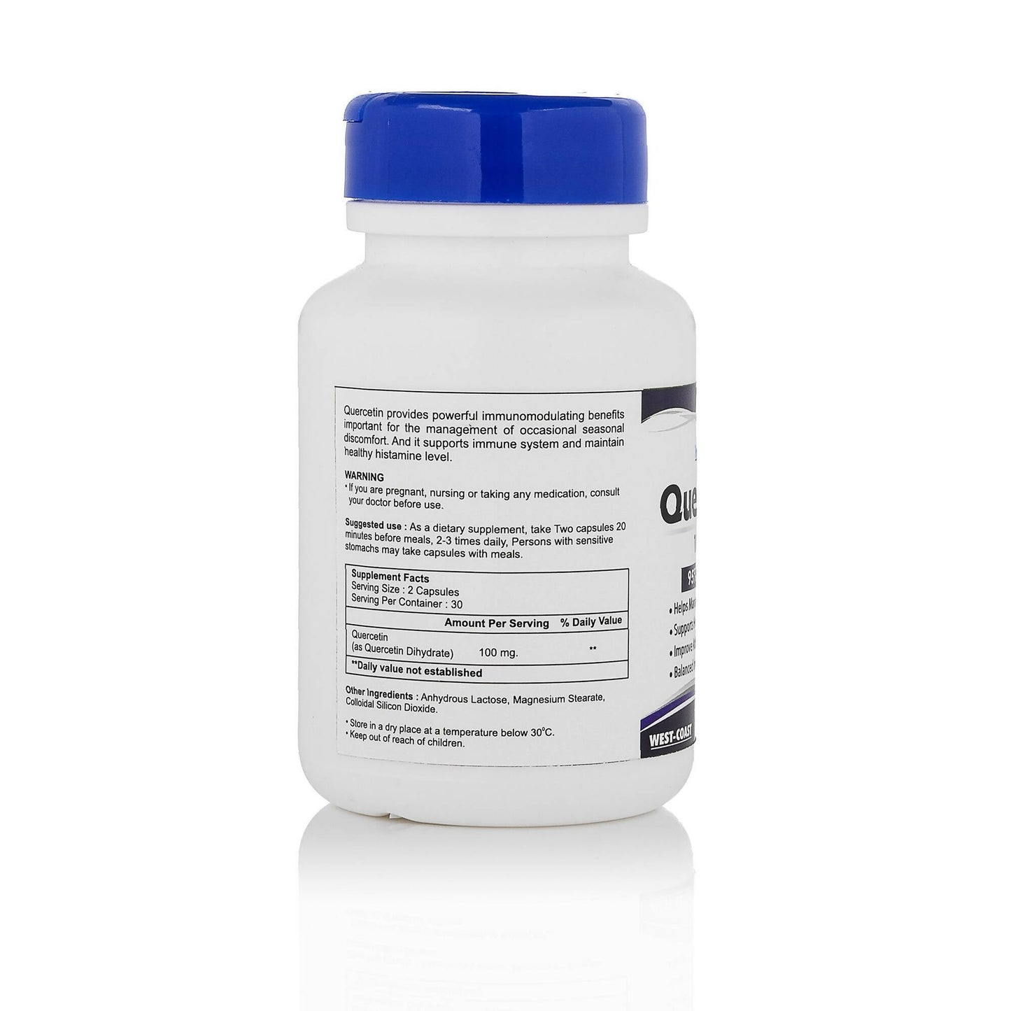 Healthvit Quercetin 100mg Capsules - Swadesiicart