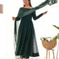 Joban Fashion Green Kurta Set Georgette Sequence Embroidery Work - Swadesiicart