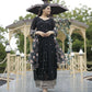 Jyoti Fashion Women's Black Faux Blooming Sequins with Zari Embroidery Anarkali Dress with Dupatta | Swadesiicart
