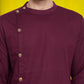 Even Apparels Pure Cotton Maroon Asymetrical Kurta - Maroon | Swadesiicart