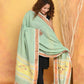 Very Much Indian Handloom Pure Cotton Paithani Dupatta - Sea Green | Swadesiicart