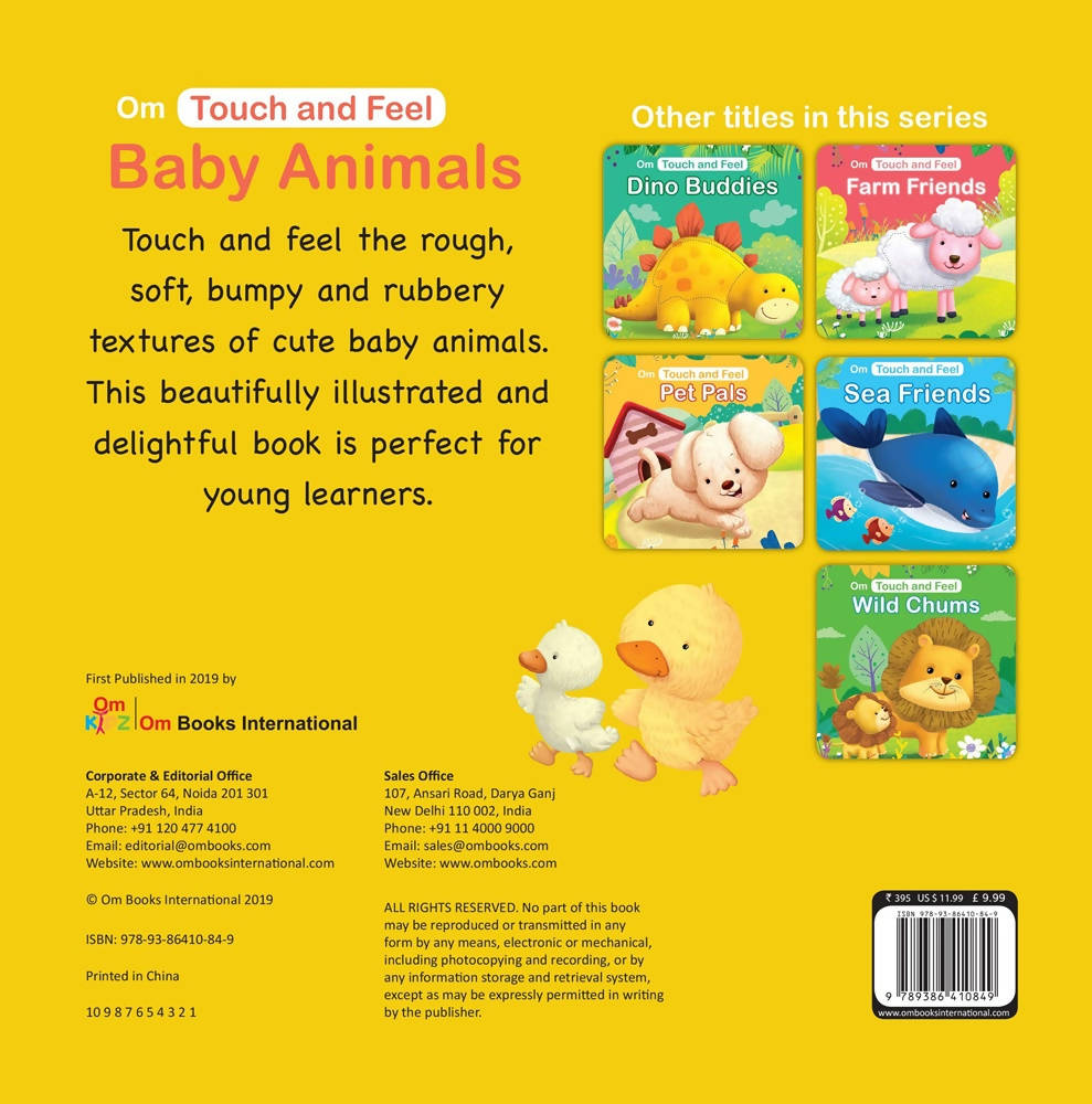 Om Touch And Feel Baby Animals Book - Swadesiicart