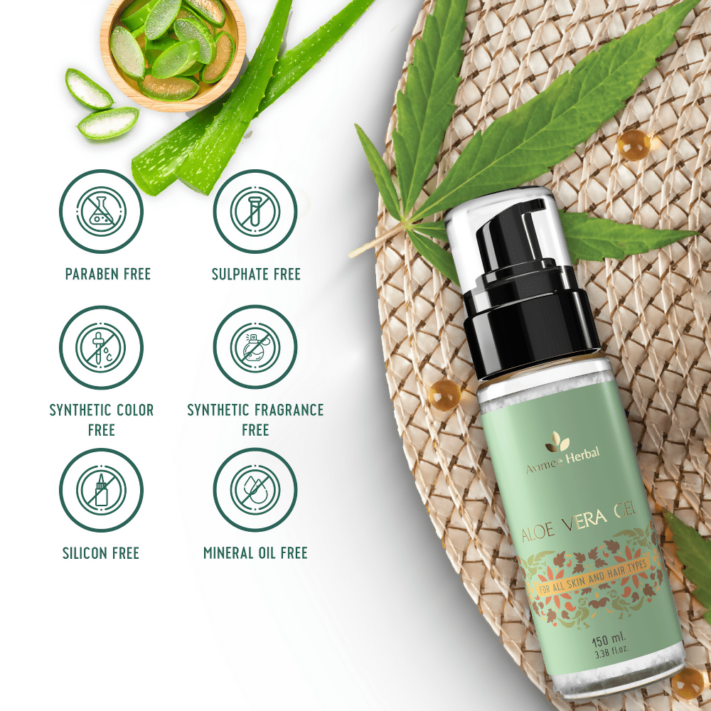 Avimee Herbal Pure Aloe Vera Gel - Limited Time Offer - Swadesiicart