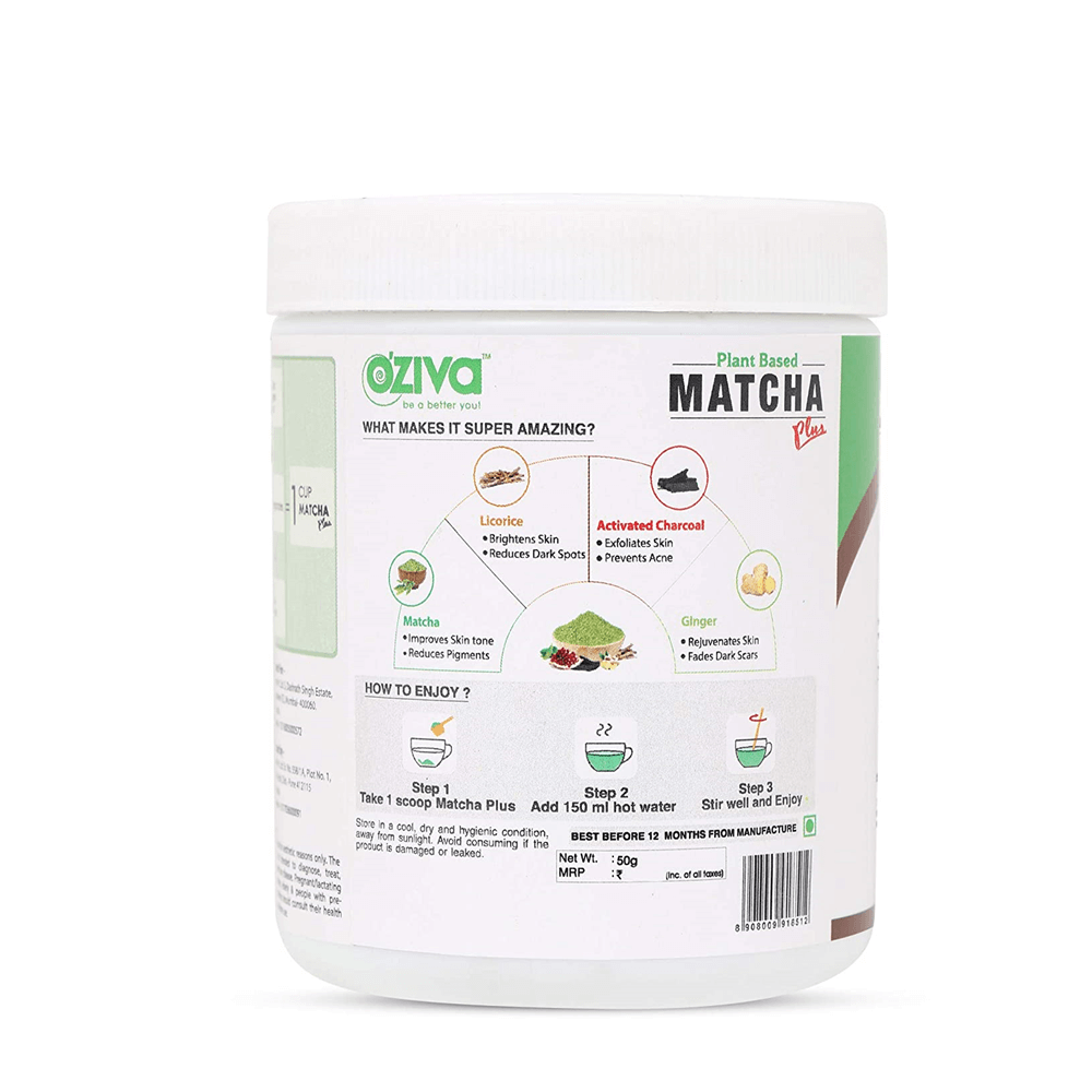 OZiva Plant Based Matcha Plus | Swadesiicart