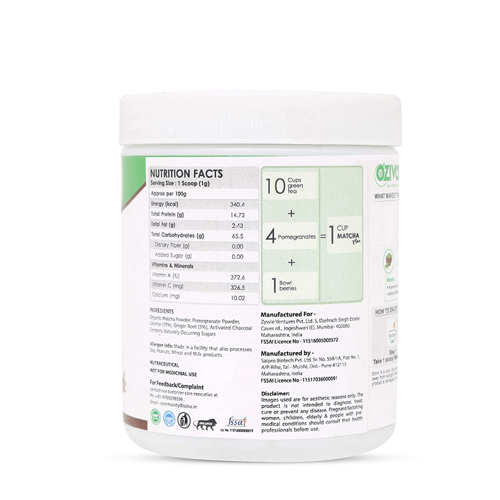 OZiva Plant Based Matcha Plus | Swadesiicart