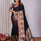 Joban Fashion Black Woven Banarasi Silk Sarees | Swadesiicart