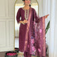The52 Wine Women's Gorgeous Rayon Fabric Embroidered Work Straight Kurta Pant and Dupatta Set - Swadesiicart