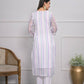 White Viscose Silk Embroidery with Thread and sequence Stitched Suit With Dupatta - Tanisha | Swadesiicart