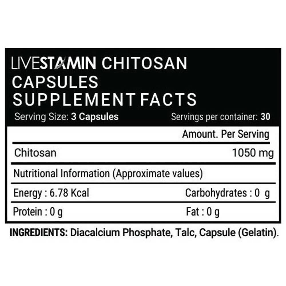 Livestamin Chitosan Capsules - Swadesiicart