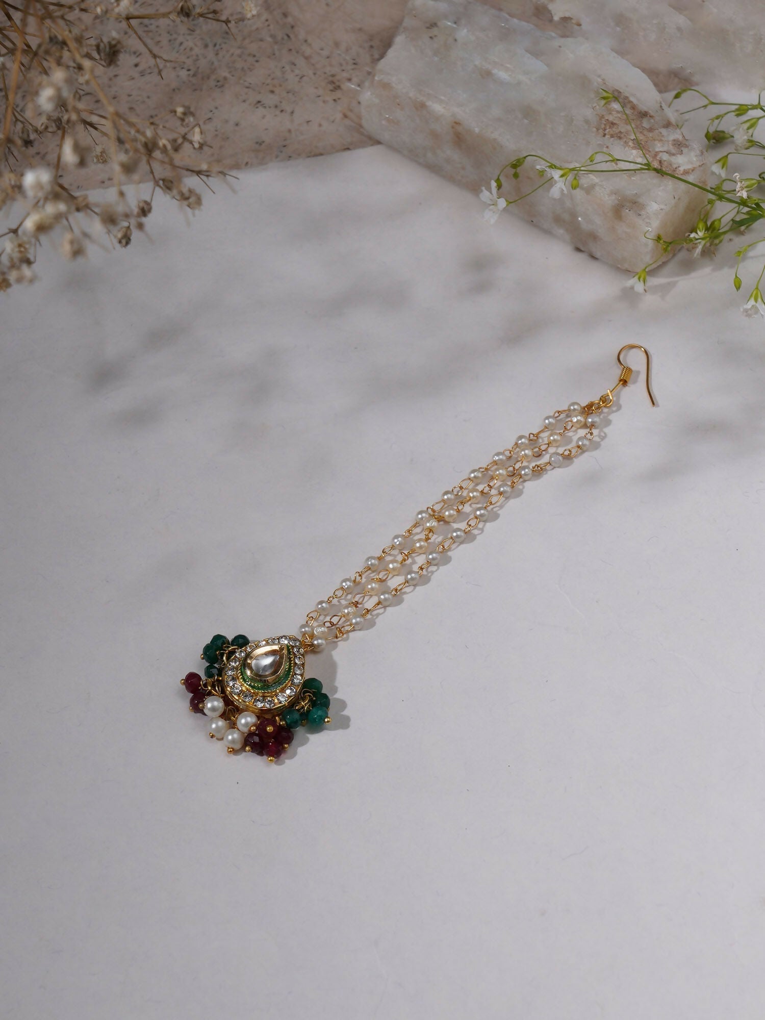 Kundan Maang Tikka (Gold) - Ruby Raang | Swadesiicart