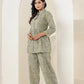 Kaajh Women's Green Printed Cotton Co-ord Set - Swadesiicart
