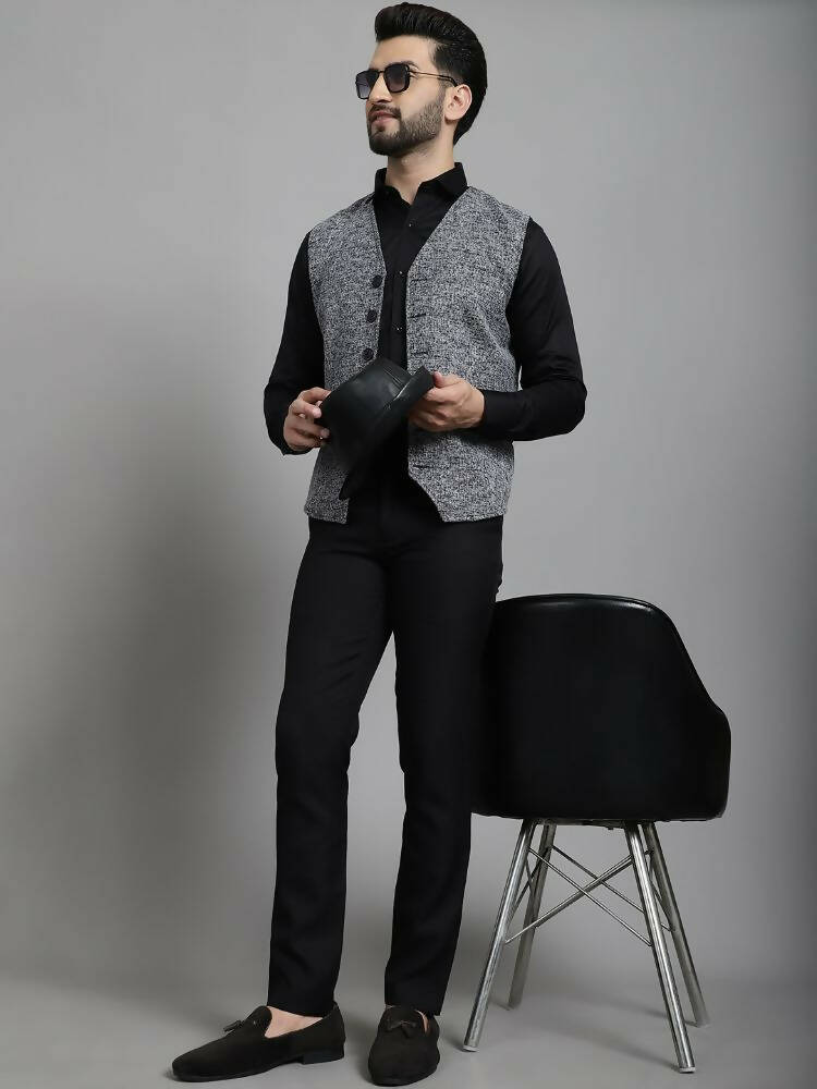 Even Apparels Solid Waistcoat - Blue | Swadesiicart