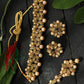 Mominos Fashion Johar Kamal Gold-Polished Brass Finish Kundan/Pearls Choker For Women (Golden) | Swadesiicart