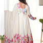Joban Fashion Cream Kurta Set Organza Sequin Embroidery Work - Swadesiicart