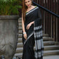 Beatitude Black Cotton Handloom Saree