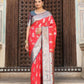 Shree Shyam Fashion Red Silk Saree