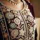 Anaita Purple Embroidered Work Velvet Stitched Plazo Suit