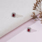stone stud (Red) - Ruby Raang - Swadesiicart