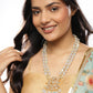 Gold-Toned White Brass Gold-Polished Necklace - Ruby Raang | Swadesiicart