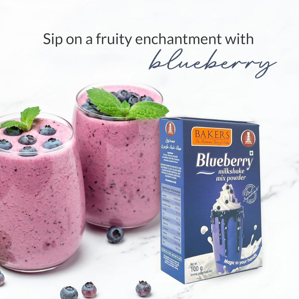 BAKERS Milk Shake Mix Combo - Rose, Vanilla, Strawberry & Blueberry