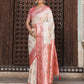 Anaita Off White Silk Woven Saree With Blouse