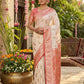 Anaita Off White Silk Blend Woven Saree With Blouse