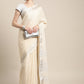 Anaita Off White Linen Saree With Blouse