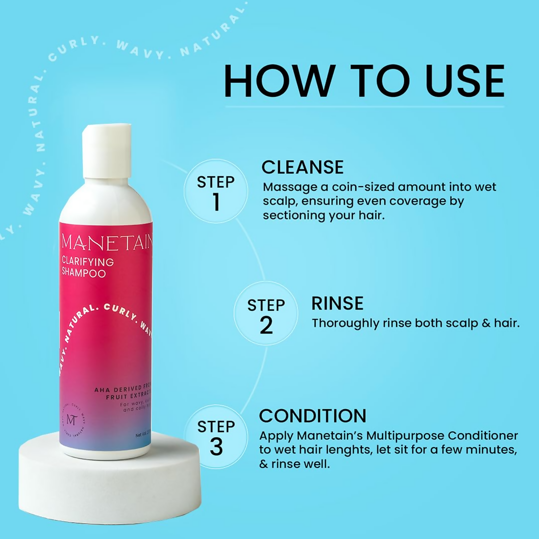 Manetain Clarifying Shampoo For All Hair Types - Swadesiicart